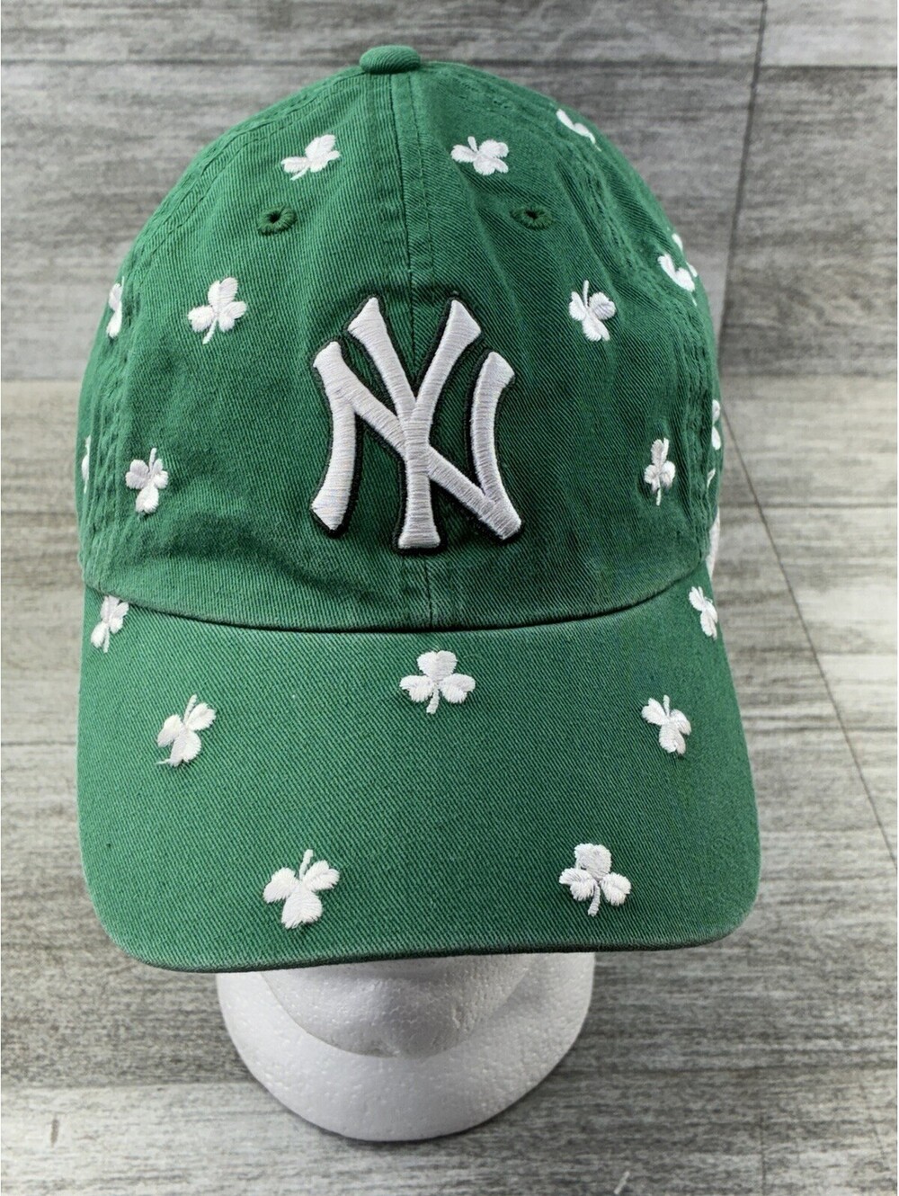 '47 Brand NY Yankees St. Patty's Clean Up Hat Green Embroidered Clovers OSFA